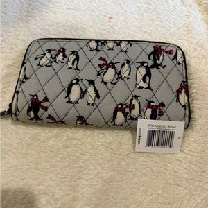 Vera Bradley Georgia Wallet in Playful Penguin pattern